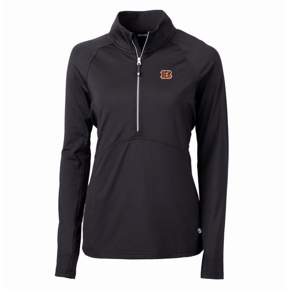 Cincinnati Bengals‎ Cutter & Buck Women's Small Adapt Eco Knit Half-Zip Jacket